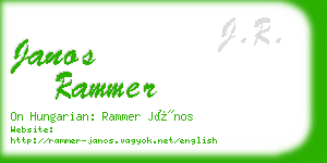 janos rammer business card